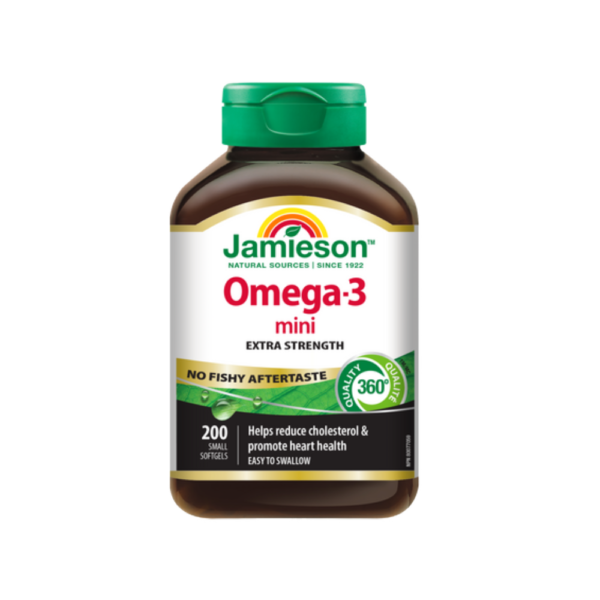 Jamieson Omega-3 Mini Softgels – Heart Health & Cholesterol Support